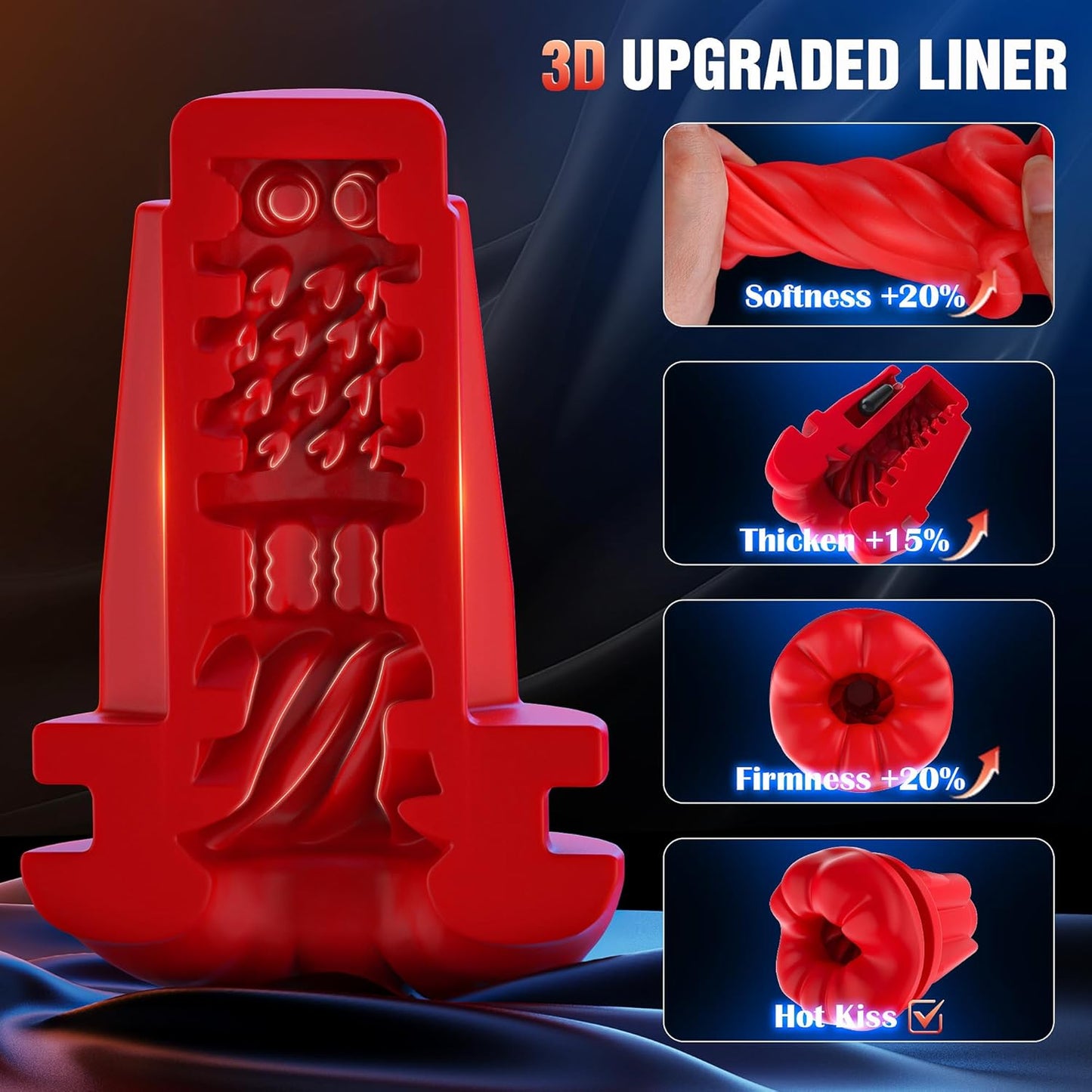 360° Wrapped Penis Trainer Stroker Blowjob Masturbator with 9 Suction & Vibration Modes