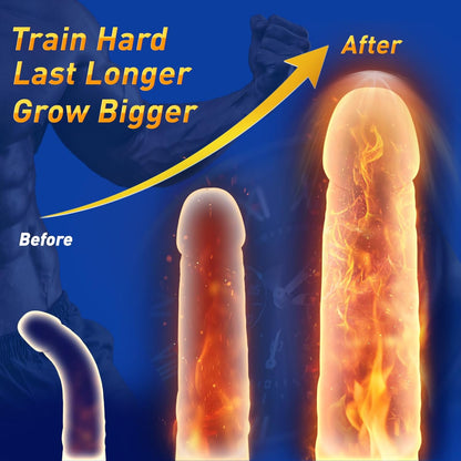 Electric Penis Trainer Vibrator Masturbator with 10 Vibrating & Tongue Teasing Modes