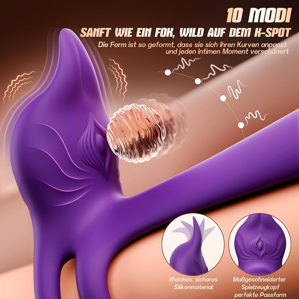 Dual Cock Ring Penis Trainer Vibrator Clitoral Stimulator with 10 Vibration Modes