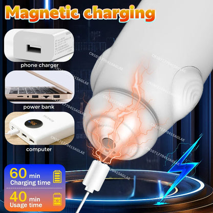 Automatic Masturbator Penis Trainer Vibrator Stroker Blowjob with 10 Vibration Modes