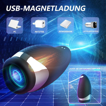 Electric Penis Trainer Vibrator Stroker Blowjob with 9 Vibration & Heating Function Modes
