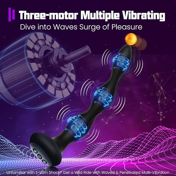 E-Stim BDSM Butt Plug Anal Toys with 10 Vibration Modes & 5 Electric Modes