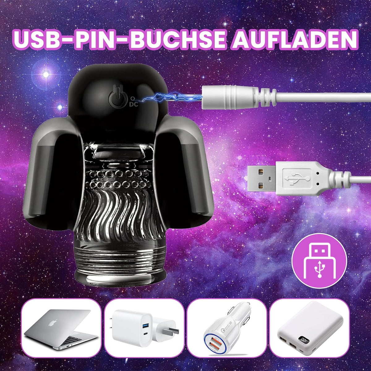 Penis Vibrator Glans Training Device Stimulator Masturbator with 6 Frequencies