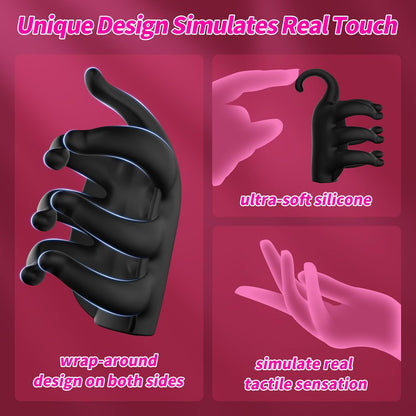 Finger-Like Penis Trainer Glans Vibrator Stimulator with 10 Vibrating Modes