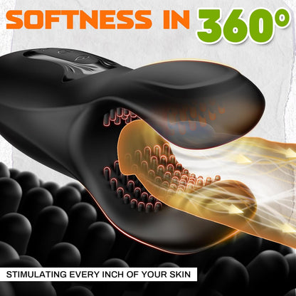 Electric Masturbator Penis Trainer Glans Stimulator with 10 Bite Modes