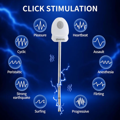 E-stim Penis Plug Vibrator Dilator with Urethral Catheter & 10 Vibration Modes