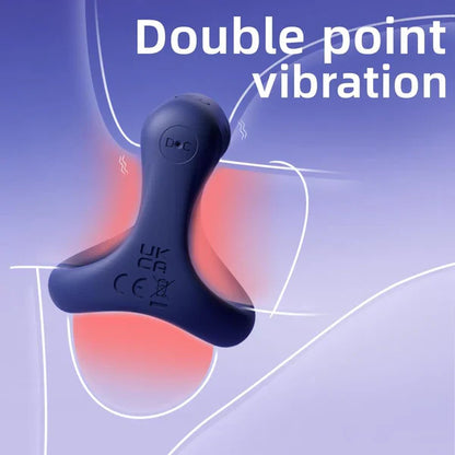Y-shaped Double Ring Penis Ring Trainer Vibrator with 10 Vibration Modes