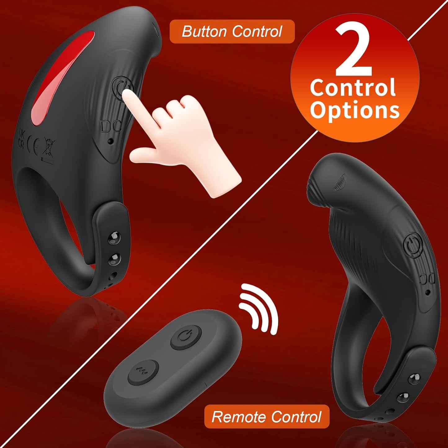 Eagle Shaped Vibrating Cock Ring with 7 Vibration Modes & Remote Control