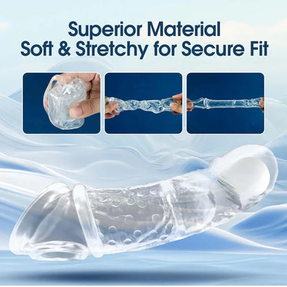 4 IN 1 Multifunctional Penis Extender Sleeve Cock Ring with 10 Vibration Modes