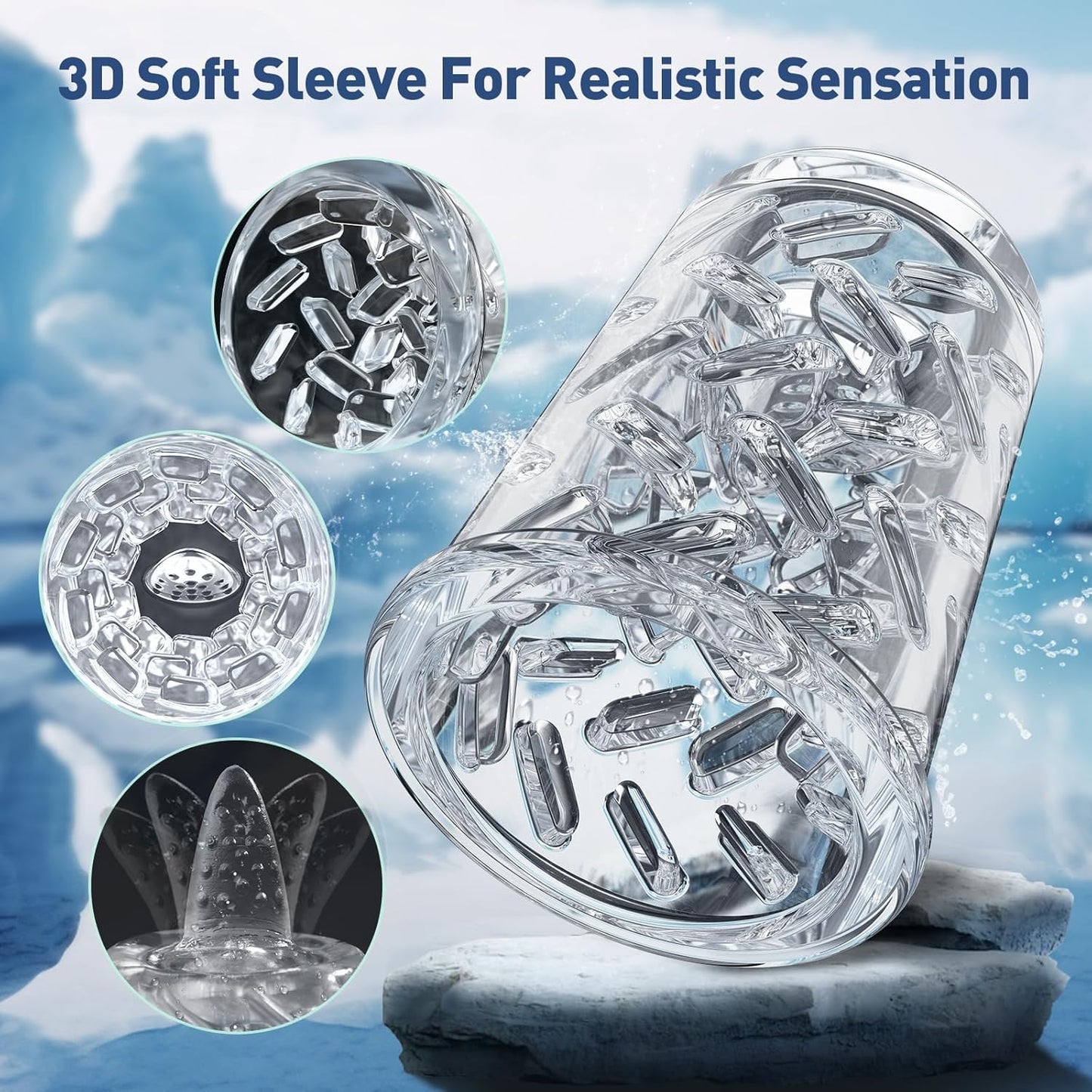 4 Pump & 7 Sucking Rotating Licking Automatic Masturbator Penis Pump Stroker