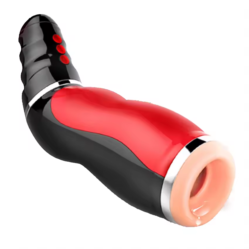 Automatic Masturbator Penis Trainer Stroker Blowjob with 5 Clamping & 10 Vibrating Modes