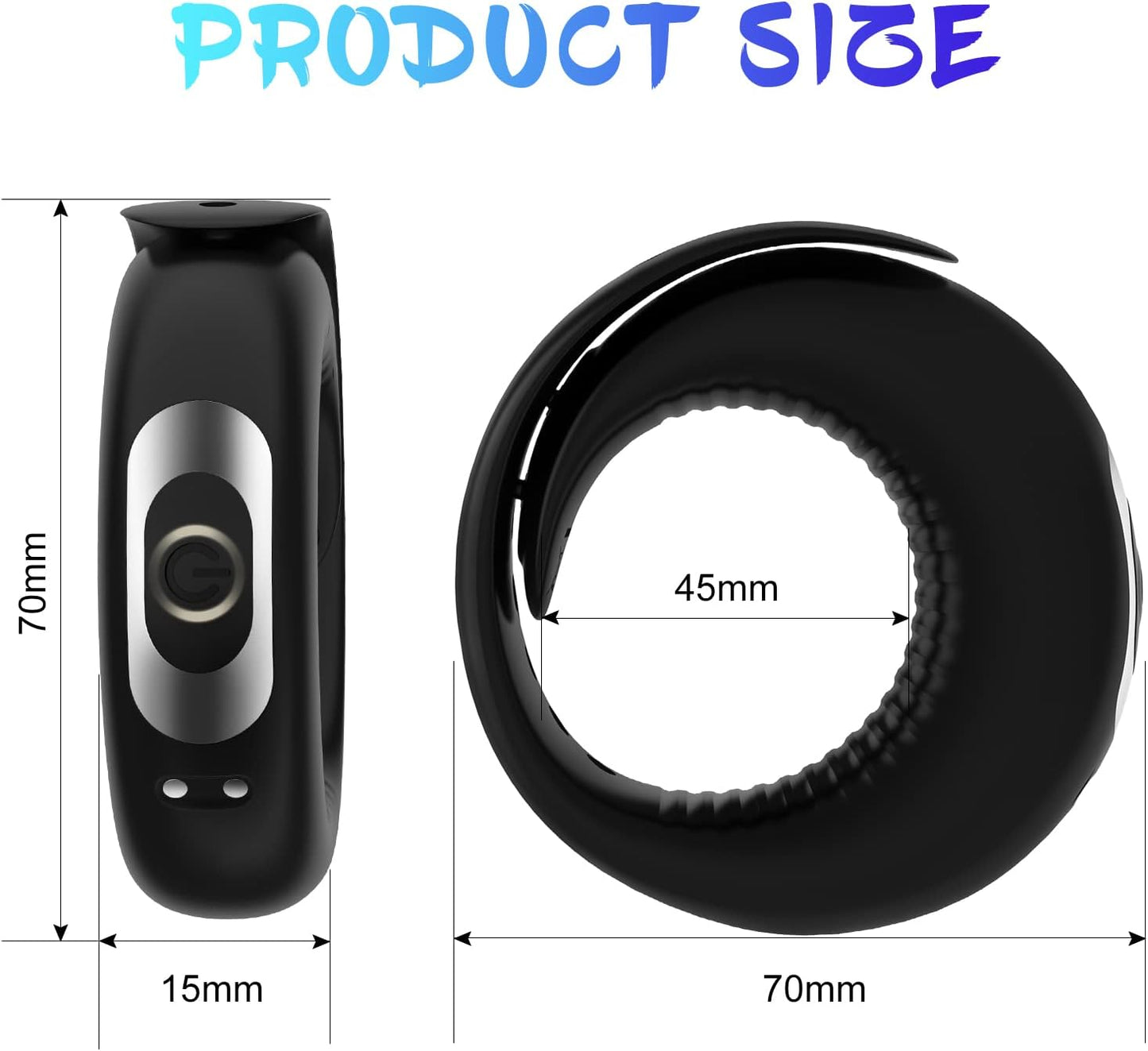 10 Vibration Modes Adjustable Buckle Penis Ring Cockring