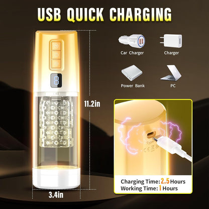 Automatic Penis Pump Male Masturbator Stroker with 9 Thrusting & Rotating Modes