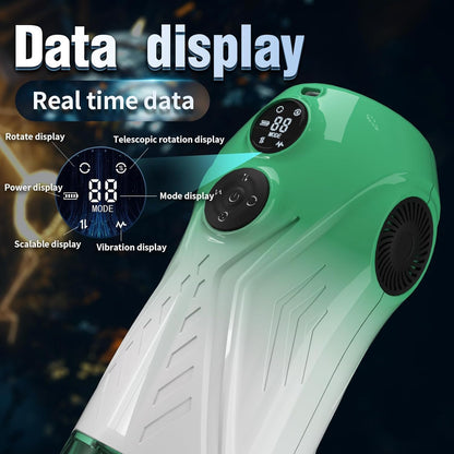 LCD Display Automatic Masturbator Stroker Blowjob with 7 Thrusting & 7 Rotation Modes