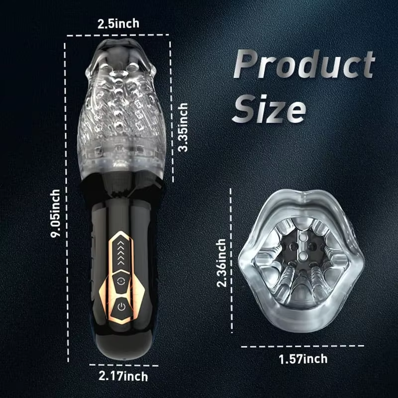 Electric Masturbator Blowjob Penis Massage with 5 Rotation & 10 Vibration Modes