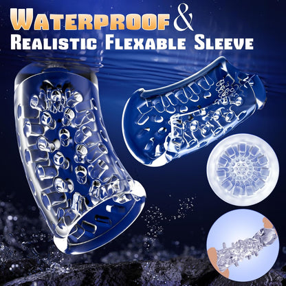 LCD Display Automatic Masturbator Penis Pump with 9 Thrusting & Rotating & Suction