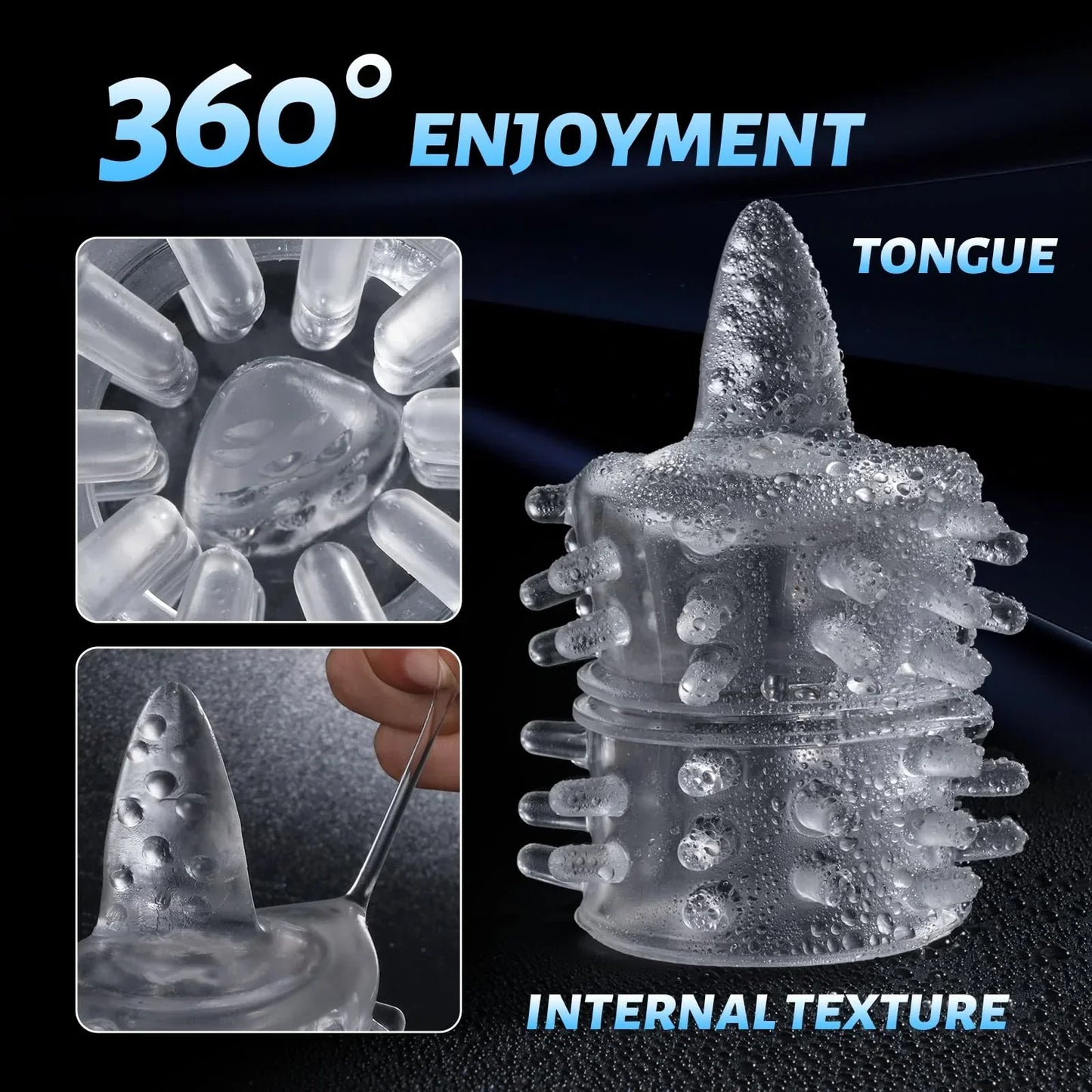 Automatic Masturbator Penis Training Device with 7 Sucking & Rotating & Tongue licking