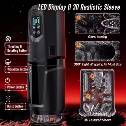 Automatic Masturbator Sex Machine Stroker Blowjob with 7 Thrust and Rotation Modes