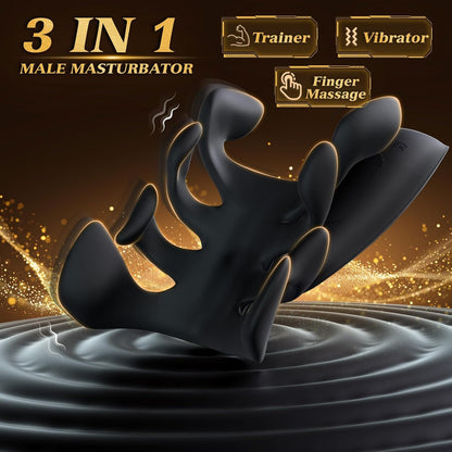 Automatic Penis Vibrator Trainer Extender with 10 Vibrating Modes