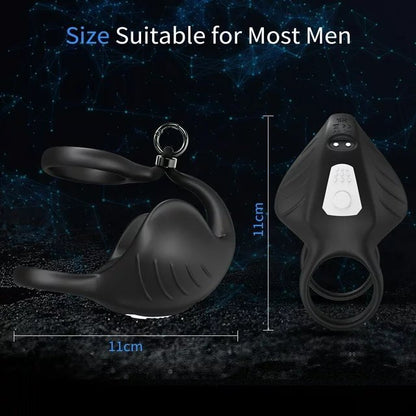Testicle Massager Penis Trainer Vibrator Stimulator, Masturbator with 9 Vibration Modes