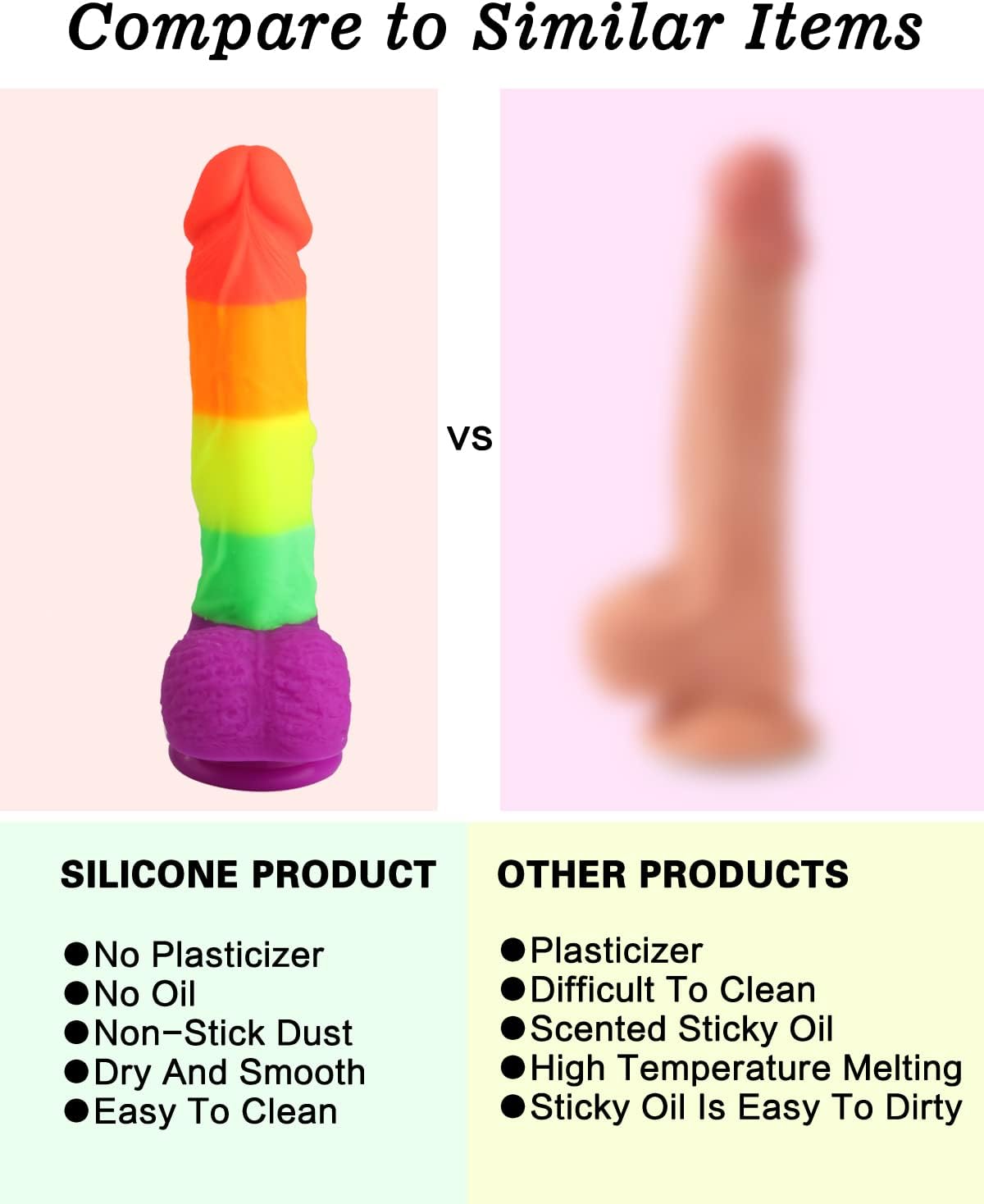 8.1 Inch Realistic Rainbow Dildo with Strong Suction Cap Base