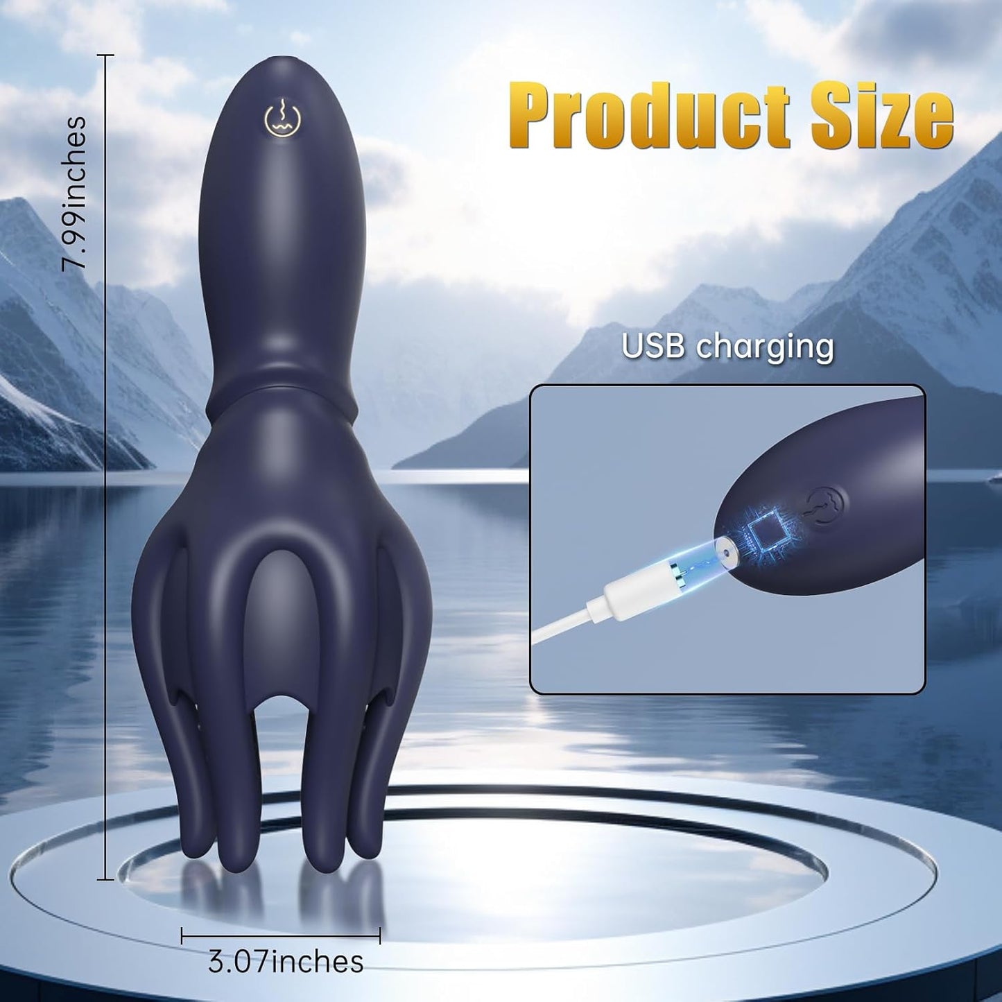 2-in-1 Penis Vibrator Glans Trainer Masturbator with 10 Vibration Modes