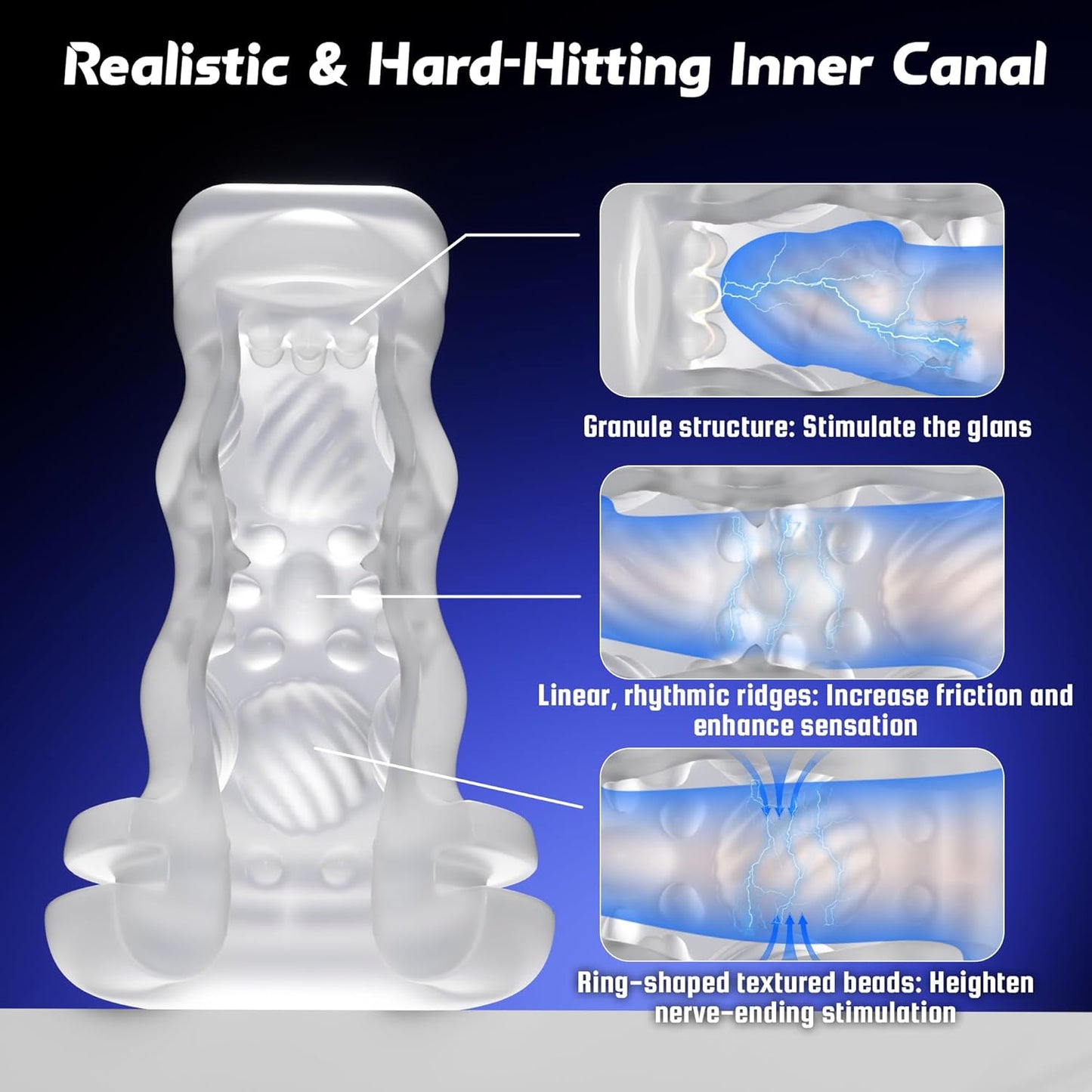 Hands-Free Stroker Blowjob Masturbator with 9 Thrusting & Vibrating Modes