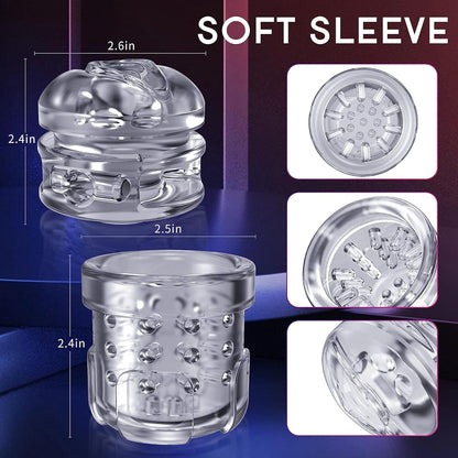 Automatic Masturbator Stroker with 5 Telescopic &  Rotation & 10 Vibration Modes