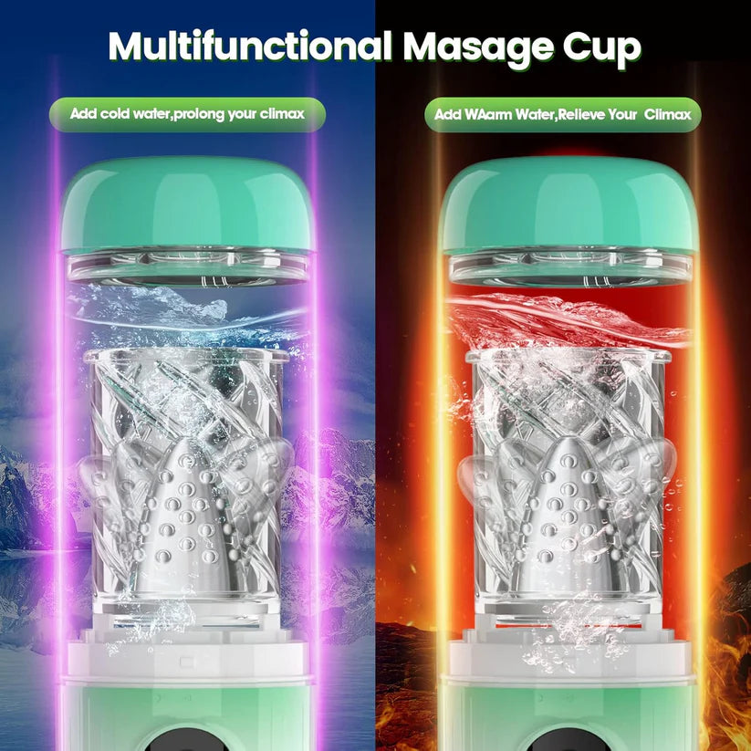 Automatic Masturbator Penis Pump with 4 Pump & 7 Rotating & 7 Licking & 7 Sucking