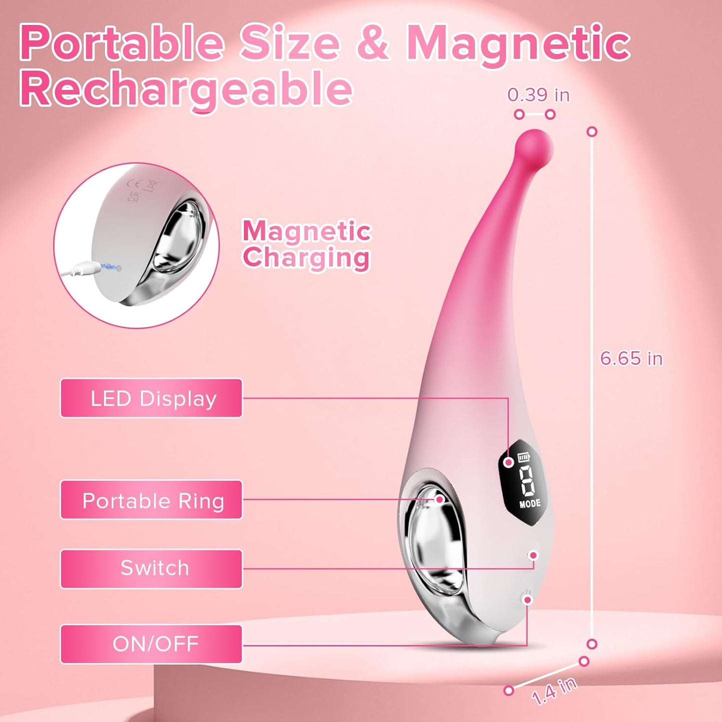 Deep Penetratio G Spot Vibrator Clitoral Stimulator with 10 Powerful Modes