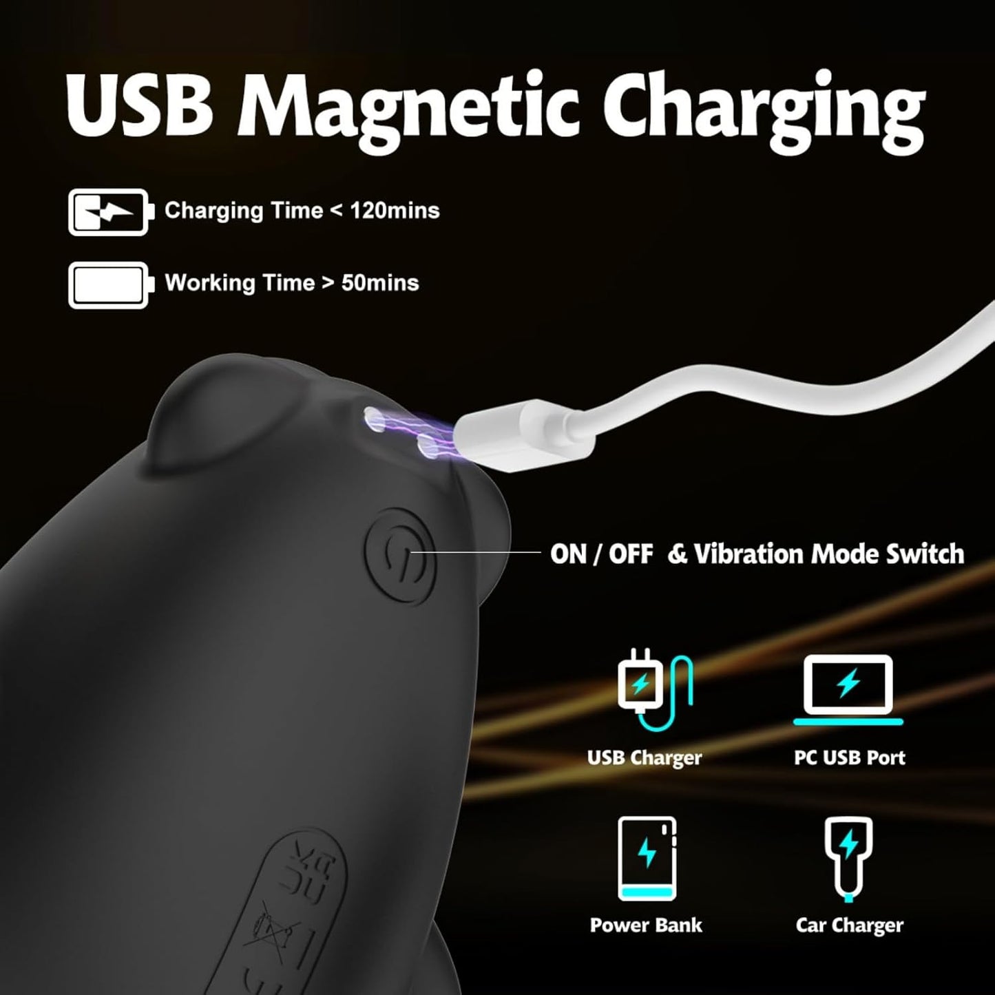 Electric Glans Vibrator Penis Trainer Masturbator with 10 Vibration Modes