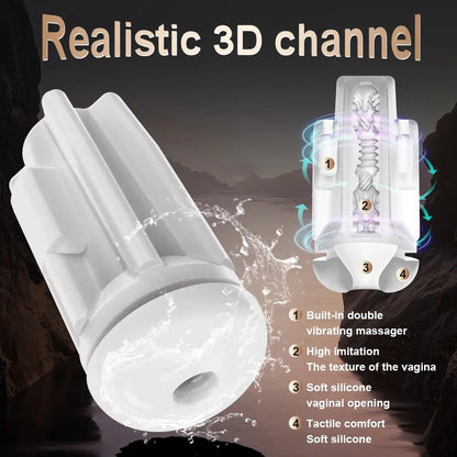 Automatic Masturbator Stroker Blowjob Massage with 6 Suction & 6 Vibration Modes