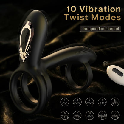 360° Twisting Stimulator Penis Trainer Vibrator Sleeve Extender with 10 Modes