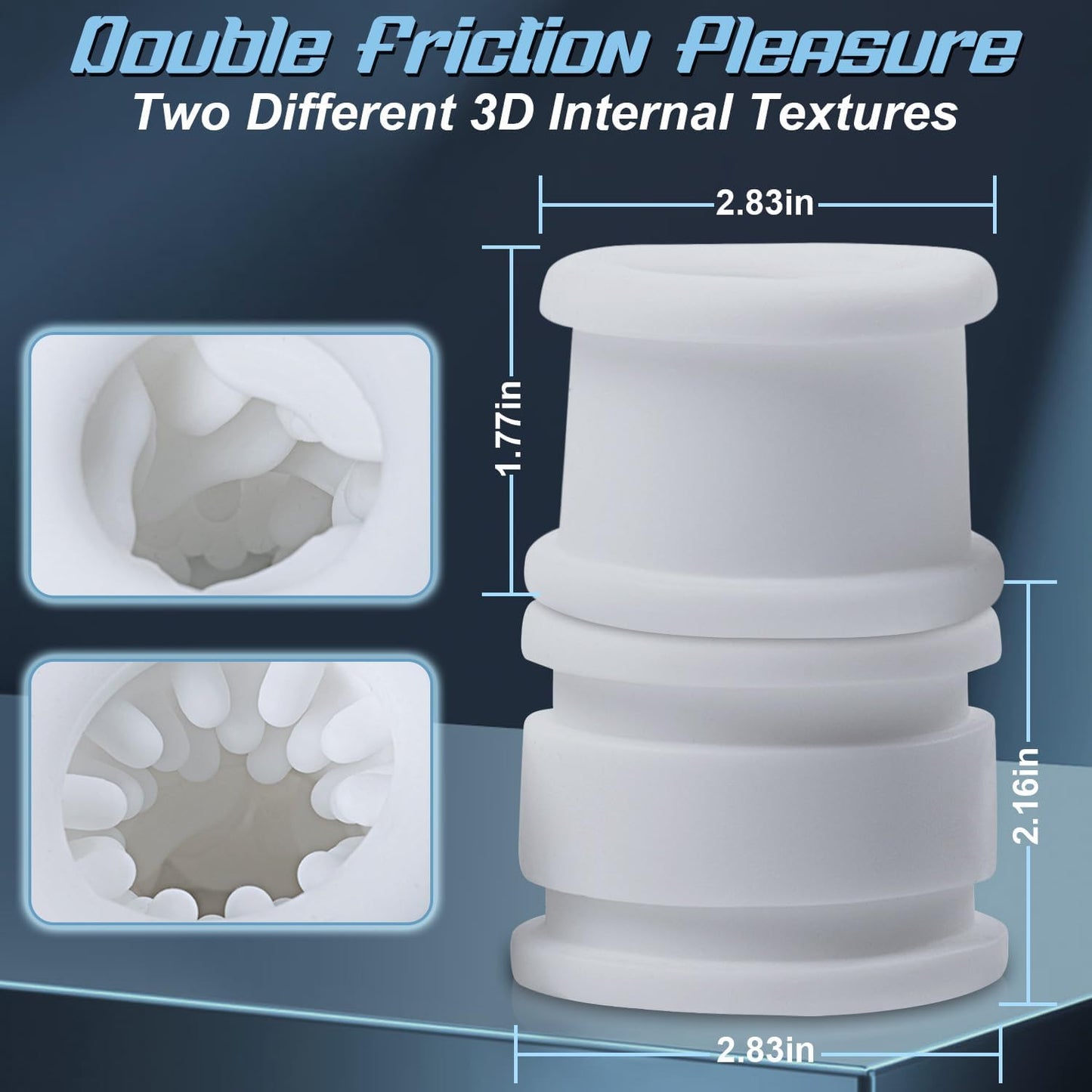 Automatic Masturbator Penis Vibrator Stroker with 5 Thrusting & 5 Rotating & 7 Vibrating