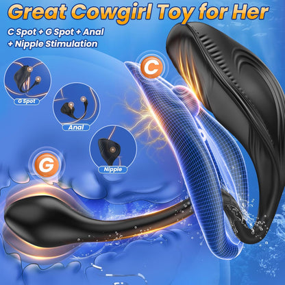 Prostate Massager Anal Plug penis Trainer Stimulator with 9+9 Vibration Modes