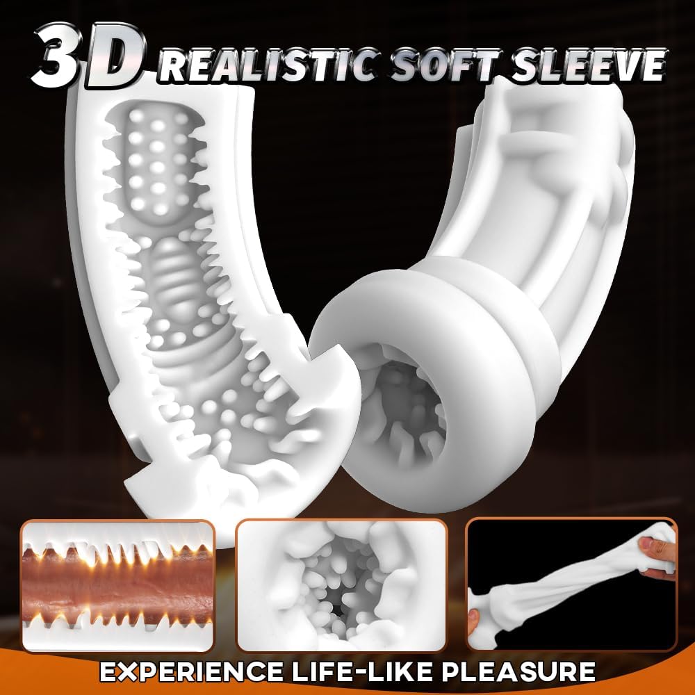 6 in 1 Multi-Functional Automatic Masturbator Stroker with Thrusting & Sucking & Vibrating & Heating