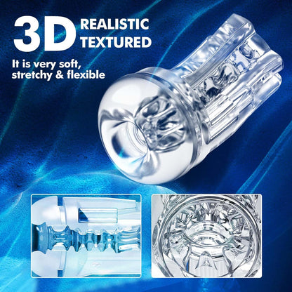 2 IN 1 Automatic Sucking Masturbator Blowjob with 10 Vibrating & Suction Modes