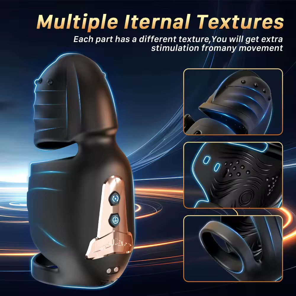 360° Wrapped Penis Trainer Vibrator Cock Ring with 10 Swing & 10 Vibrating Modes