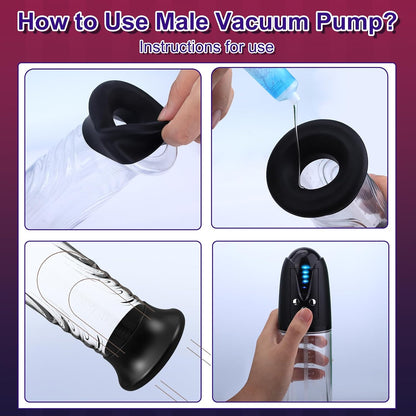 Automatic Penis Enlargement Pump Male Masturbator with 4 Suction Modes