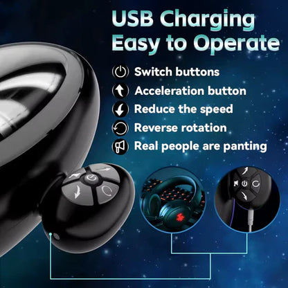 Automatic Masturbator Penis Trainer Stroker with 9 Sucking & Thrusting & Rotating & Vibrating