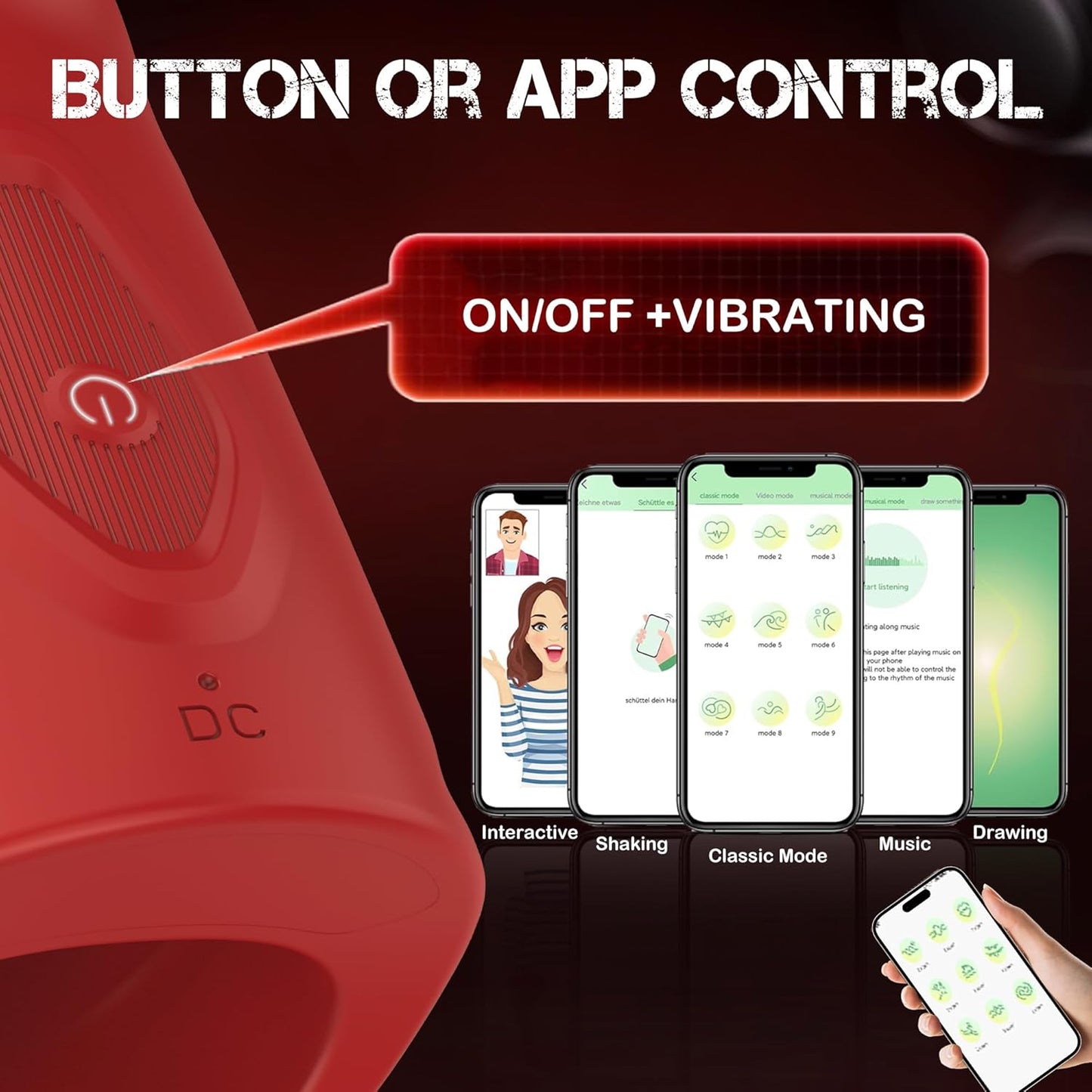 4 IN 1 Adjustable Penis Trainer Vibrator Masturbator with APP & 9 Vibrations