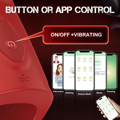 4 IN 1 Adjustable Penis Trainer Vibrator Masturbator with APP & 9 Vibrations