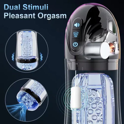 Automatic Masturbator Penis Pump with 3 Sucking & 7 Thrusting & Vibrating Modes