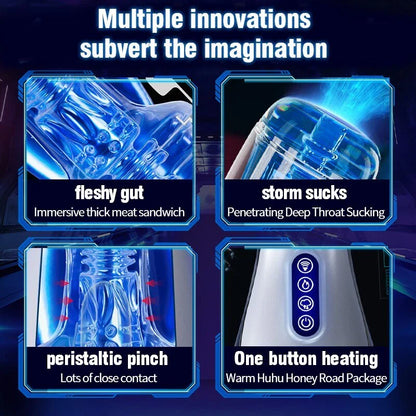 Automatic Masturbator Stroker Sex Machine with 5 Peristaltic & 10 Vibration Modes