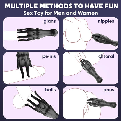 360°Wrappe Penis Vibrator Trainer Glans Stimulator with 10 Vibrations