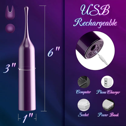 Clitoral Vibrator Nipple Clip Stimulator with 10 Powerful Vibrations