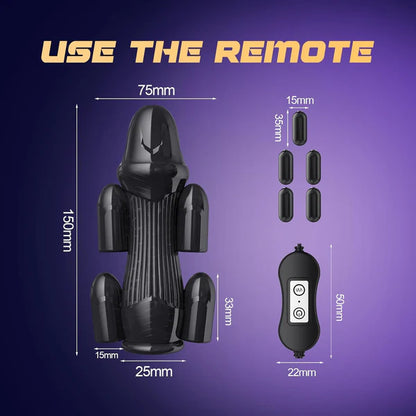 Vacuum Penis Trainer Vibrator Extender Masturbator with 5 Vibration Modes