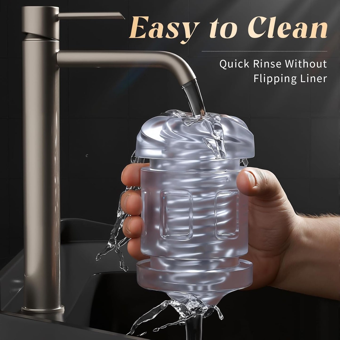 Open Ended Realistic Pocket Pussy & Blowjob Vacuum Pump Masturbator