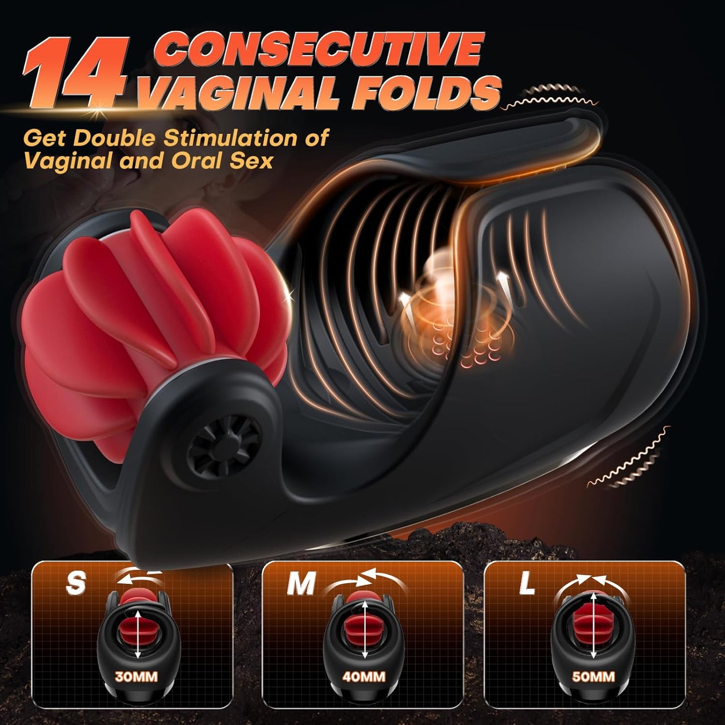 4 in 1 Automatic Masturbator Penis Trainer with 10 Licking+ Flapping +Vibrations