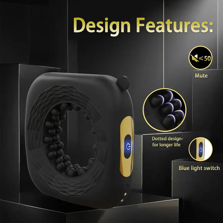 Electric Ring Stroker Glans Trainer Masturbator with 10 Powerful Vibration Modes